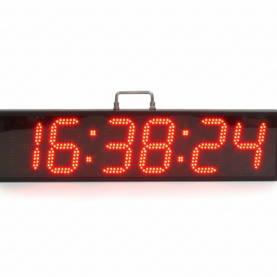 6 Inch Large Red LED Outdoor Digital Wall Clock IP65