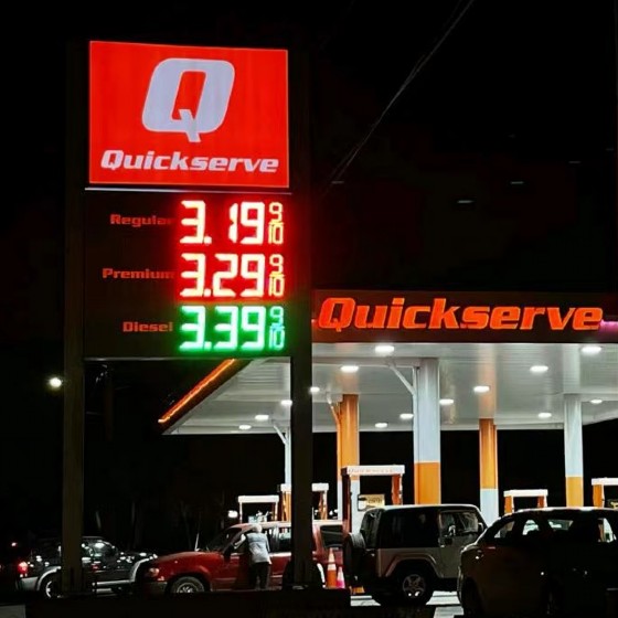 12 Inch IP67 LED Gas Price Sign 8.88-9-10