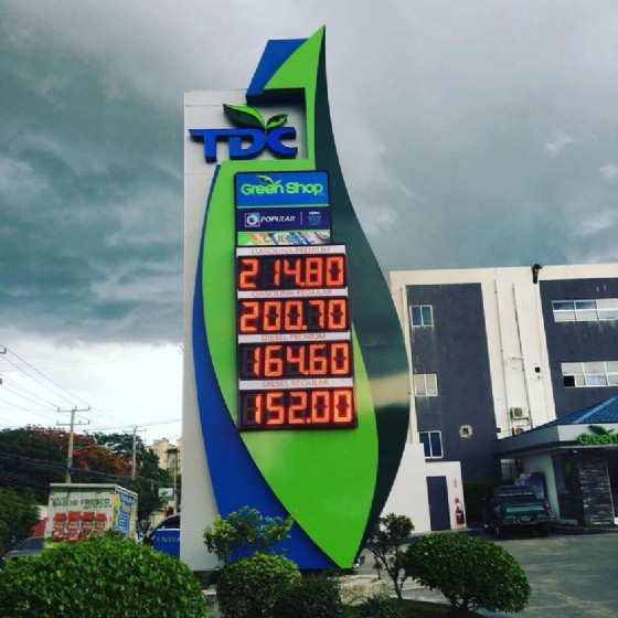 12 Inch IP67 Red LED Gas Price Sign 888.88