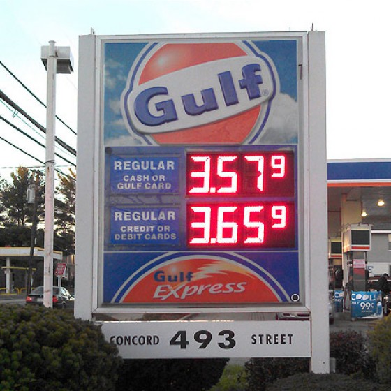 12 Inch IP67 Red LED Gas Price Sign 8.88-8