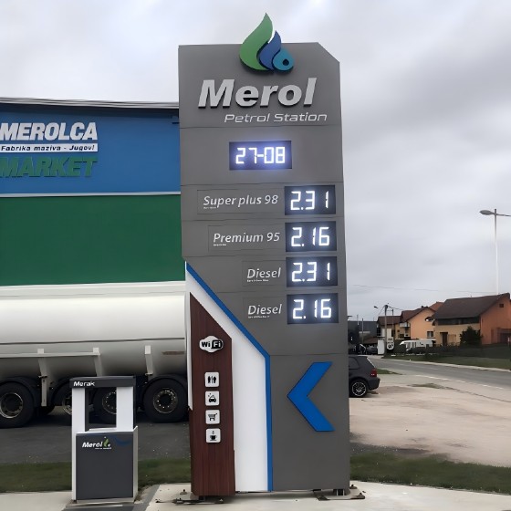 8 Inch white LED Gas Price Signs 8.88 - CREE LEDs