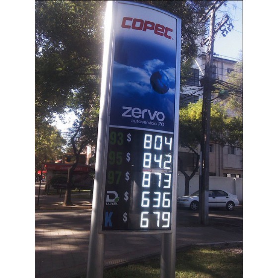 12 Inch white LED Gas Price Signs 8.88 - CREE LEDs